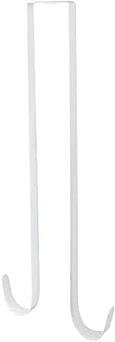 Wreath Hangers - uoboeuq 15 Inches Metal Double Wreath Hanger Over The Door Large Double Door Wreath Hook for Christmas Wreath Front Door Hanger - Holds 2 Wreaths with 2 Sided Hanger Sturdy - Sturdy Metal