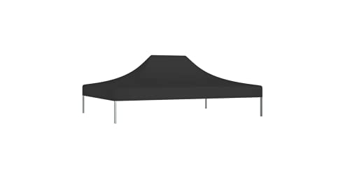 Partyzelt-Dach 4x3 m Schwarz 270 g/m² Gartenbauten Pavillon-Rahmen Dächer für Pavillions stabil – Bild 4