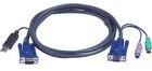 Intelligent KVM Cable 2L-5502UP - Tastatur- / Video- / Maus- (KVM-) Kabel - USB Typ A, 4-polig, HD-15 (M)