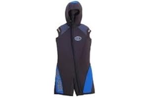 Bare 7mm Velocity, Men's Wetsuit Hooded Vest Size ML, (Black, Royal Blue and Dark Blue)