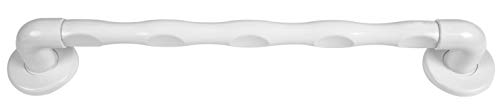 Alberts 141103 Haltegriff | in den Ausführungen geriffelt oder ergonimsch | aus Kunststoff | Weiß | Grifflänge 464 mm