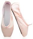 Girls Women Stain Ballet Pointe Shoes with Soft Silicone Gel Toe Pads