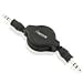 3.5mm Aux Auxiliary Retractable Black Audio Cable Cord for iPhone 3G 3GS iPod