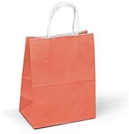8 X 4-3/4 X 10-1/4 Coral Haze Twisted Shoppers-Pkg