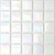 3/4" White Glass Tile - K 12 Snow - 1 lb Bag Hakatai Brand Mosaic Tile
