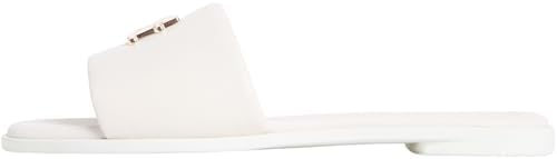 Donna Sandali Logo Hardware Mule in Pelle, Avorio (Soft Cream), 37