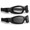 2 Pairs Epoch Motorcycle Goggles with Black Frames and Clear Smoke Lenses