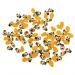MauSong Pack of 200 Tiny Wooden Bee Flatback Embellishment for Craft Scrapbooking DIY Decor