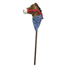 Animal Alley 34 inch Stick Horse with Sound - Dark Brown
