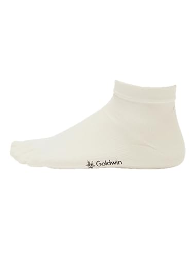 [Goldwin] ゴールドウイン ランニングソックス 靴下 紙糸 ドライ ムレ軽減 足裏サポートユニセックス C3fit ペーパーファイバー5本指ショートソックス GC25103 オフホワイト XL