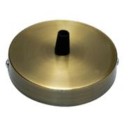 LEDSone Ceiling Rose Pendant Cable Grip Clamp Plate for Light Fitting Hanging Lamp,100mm Black Colour Full Set UK Stock (Green Brass)
