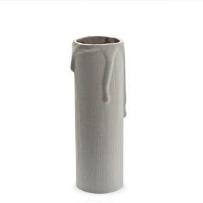 Card Candle Tubes - 85mm (White, Dripped)
