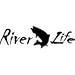 Chase Grace Studio River Life Fishing Catfish Trout Alaskan Salmon Vinyl Decal Sticker|WHITE| Cars Trucks SUV Laptops Canoe Kayak Wall Art|5.5