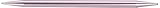 Susan Bates 7-Inch Silvalume Double Point Knitting Needle, 8mm, Silver Pink, 5 Per Package