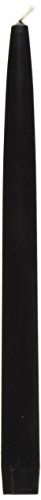 Zest Candle 12-Piece Taper Candles, 10-Inch, Black