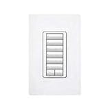 Lutron (86900) RRD-H6BRL-WH RadioRa 2 Hybrid Wall Keypad 6 Buttons