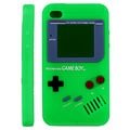 Apple Ipod Touch 4 4g 4th Generation Green Gameboy Silicon Gel Cover Case Protector + Screen Protector + Microfiber Pouch Bag