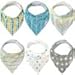 Baby Bandana Drool Bibs – 6 Pack Gift Set for Boys & Girls, Organic Cotton, 3 Snaps To Fit All Neck Sizes, Soft, Extra Absorbent, Easy To Clean, Unisex, Perfect Baby Shower Gift Set