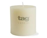 Tag 100063 3 by 4-Inch Unscented Long Burning Pillar Candle, Ivory