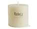 Tag 100063 3 by 4-Inch Unscented Long Burning Pillar Candle, Ivory primary