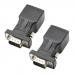 MonkeyJack 2 Pieces DB9 RS232 COM Male Port to RJ45 Female Connector Card DB9 Serial Port Extender to LAN CAT5 CAT6 RJ45 Network Ethernet Cable Adapter
