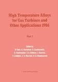 High Temperature Alloys for Gas Turbines and Other Applications 1986, , 9027723044
