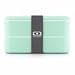 monbento - Bento Box MB Original Matcha with Compartments - 2 Tier Leakproof Lunch Box for Work Lunch Packing and Meal Prep - BPA Free - Food Grade Safe Food Containers - Green