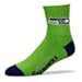For Bare Feet NFL Seattle Seahawks Men's Team Quarter Socks, Large