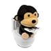 Solar Power Motion Toy - Monkey on Toilet - Black