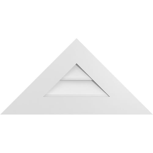 30"W x 15"H Triangle Surface Mount Signature Urethane Gable Vent 12/12 Pitch: N…