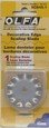 Fabric Rotary Cutter 45mm Scallop & Peak Replacement Blade By Olfa