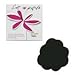 Foot Petals Women's Scalloped Ball of Foot Cushions Long Lasting Pain Relief, High Heel Insert Metatarsal Pads to Prevent Sliding, Black, One Size