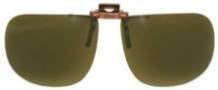 Polarized Clip-on Flip-up Plastic Sunglasses - Large Square - 64mm Wide X 56mm High (147mm Wide) - Polarized Brown Lenses by OPSALES