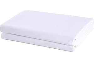BRANDILO Twin Sheets of Bliss - Twin Flat Sheet of Pure White Sheets, Offers Comfy Twin Flat Sheet, and Cooling Sheets Made from Cotton Blends for Twin Sheet Set or Twin Flat Sheet (2, Twin)
