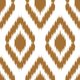 PinPix custom printed pin cork bulletin board made from canvas, Ikat Beige 36x24 Inches (Completed Size) and framed in Satin White Frame (PinPix-Group-65)