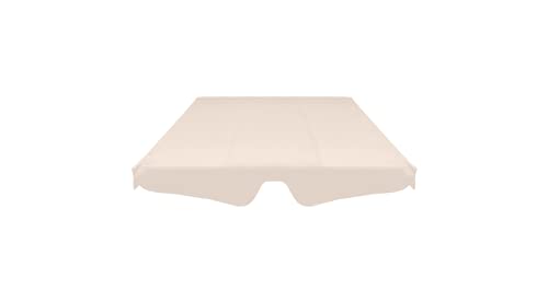 Ersatzdach für Gartenschaukel Gartenbauten Pavillon-Rahmen Dächer für Pavillions stabil Beige 226x186 cm – Bild 5