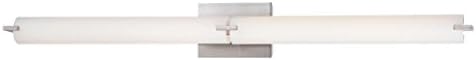 Brushed Nickel 2 Light 39.75in. Width LED Bathroom Bath Bar in Brushed Nickel from the Tube Collection