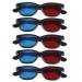 5 Pair Adult Red/Blue 3D Glasses Anaglyph Glasses Black
