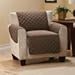 Collections Etc Reversible Quilted Furniture Protector Cover, Chocolate/Tan, Recliner