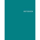 Notebook: Unlined Notebook - Large (8.5 x 11 inches) - 100 Pages - Teal Cover