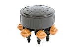 6-outlet Adjustable Drip Manifold on 1/2" Fnpt, Bag