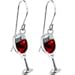 Body Candy Stainless Steel Red Wine Glass Earrings