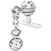 Inset Ball Clear Dangling Dermal Anchor Top