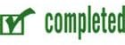 COMPLETED with Check Self-Inking Stamp - Green Ink