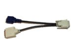 Dell X2026 DVI-I Splitter Cable DVI-I Male (24+5) to DVI-D Dual link (24+1) Female + VGA (HD15) Female