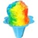 Flower Cups for Serving Shaved Ice or Snow Cones, Medium 8 Ounce, Case of 500, Blue/Yellow