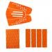MonkeyJack 8 Pieces Orange Non-slip Diamond Grooved EVA Surfboard Skimboard Shortboard Surf Traction Pad Deck Grip Tail Pads Accessories