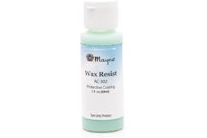 Mayco Wax Resist for ceramics 2 oz. bottle Wax Resist acts to repels glaze from the surface to which it is applied.