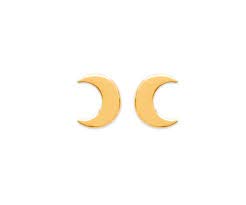 Ohrringe Mond Gamma - Damenschmuck - vergoldeten - Glücksbringer