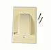 Vanco 120616X Hinged Bulk Cable Wall Plate (Single, Ivory)